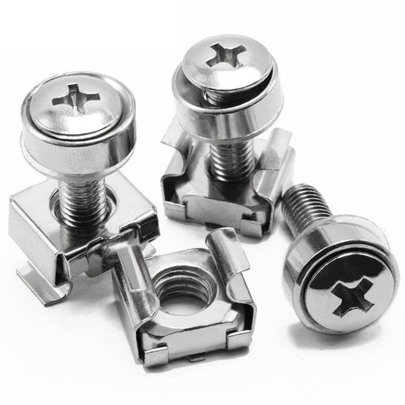 Lancher 60-Pack M6 x 16mm Screws and Cage Nuts for Server Shelf Cabinets Rack Mount Screw - Image 5